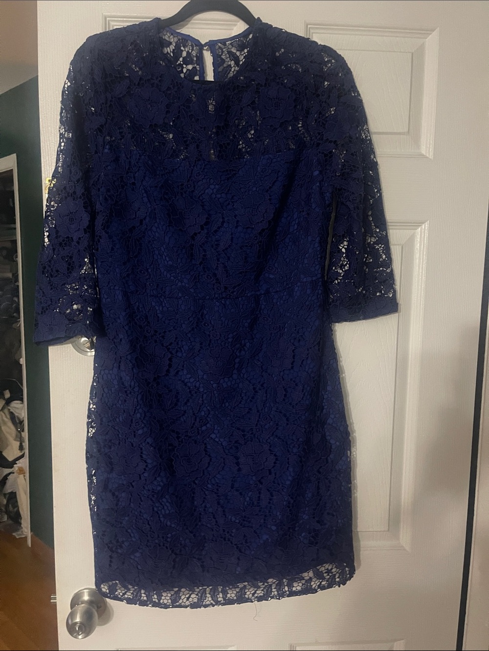 J. CRew Women's Navy Lace Sheath Dress